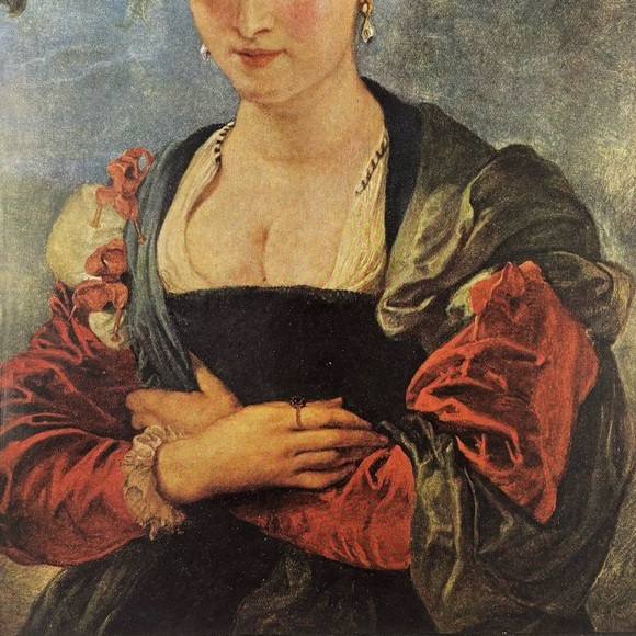 RUBENS Le Chapeau de Paille Original Vintage Dutch Flemish Fine Art Print 1930’s - Picture 3 of 6